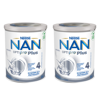 Zestaw Nestle NAN Optipro Plus 4, mleko modyfikowane dla dzieci po 2 roku, 2 x 800 g - zdjęcie produktu