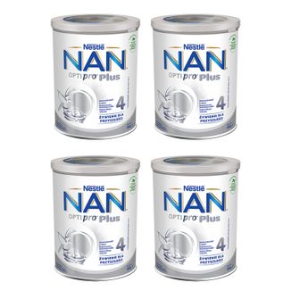 Zestaw Nestle NAN Optipro Plus 4, mleko modyfikowane dla dzieci po 2 roku, 4 x 800 g - zdjęcie produktu