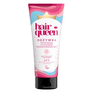 Hair Queen, odżywka proteinowa do włosów średnioporowatych, 200 ml - zdjęcie produktu