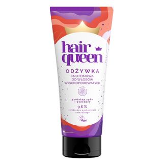 Hair Queen, odżywka proteinowa do włosów wysokoporowatych, 200 ml - zdjęcie produktu