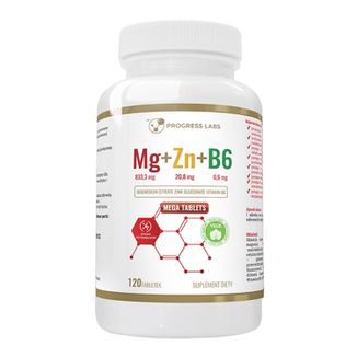 Progress Labs Mg+Zn+B6, 120 tabletek - zdjęcie produktu