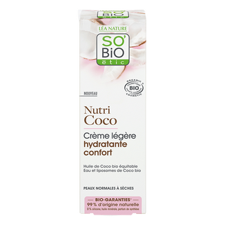 So'Bio Etic Nutri Coco, lekki kojący krem do twarzy, skóra sucha i normalna, 50 ml - zdjęcie produktu