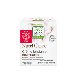 So'Bio Etic Nutri Coco, łagodny odżywczy krem do twarzy, skóra sucha i bardzo sucha, 50 ml - zdjęcie produktu