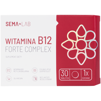 SEMA Lab Witamina B12 Forte Complex, 30 tabletek powlekanych - zdjęcie produktu
