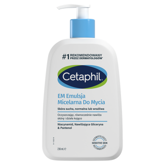 Cetaphil EM, emulsja micelarna do mycia skóry wrażliwej, dla całej rodziny, 236 ml - zdjęcie produktu