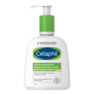 Cetaphil MD Dermoprotektor, balsam nawilżający do twarzy i ciała, skóra sucha i wrażliwa, z pompką, 236 ml - zdjęcie produktu