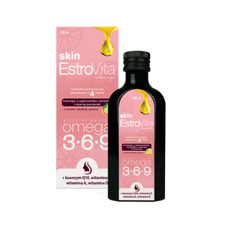 EstroVita Skin, estry kwasów Omega 3-6-9, smak słodkiej cytryny, 150 ml - zdjęcie produktu