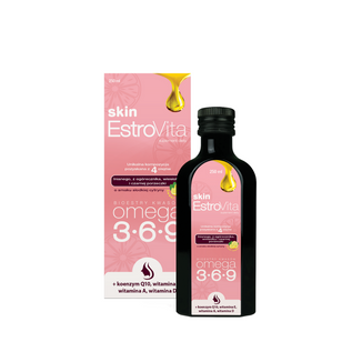 EstroVita Skin, estry kwasów Omega 3-6-9, smak słodkiej cytryny, 250 ml USZKODZONE OPAKOWANIE - zdjęcie produktu