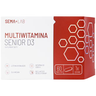 SEMA Lab Multiwitamina Senior D3, 60 tabletek powlekanych - zdjęcie produktu