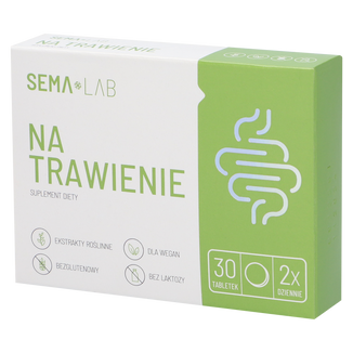 SEMA Lab Na Trawienie, 30 tabletek powlekanych USZKODZONE OPAKOWANIE - zdjęcie produktu