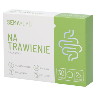 SEMA Lab Na Trawienie, 30 tabletek powlekanych - zdjęcie produktu