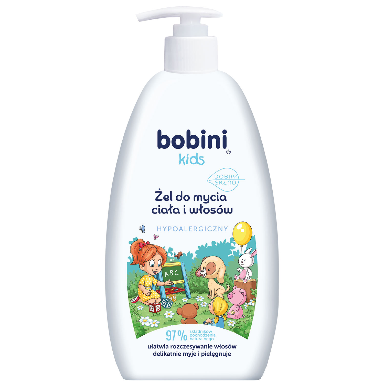 Bobini Bobini Kids, Duschgel und Haar, hypoallergen, 500 ml — Inhaltsstoffe und Bewertung