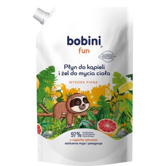 Bobini Fun, płyn do kąpieli i żel do mycia ciała, cytrusowy, zapas, 500 ml - zdjęcie produktu