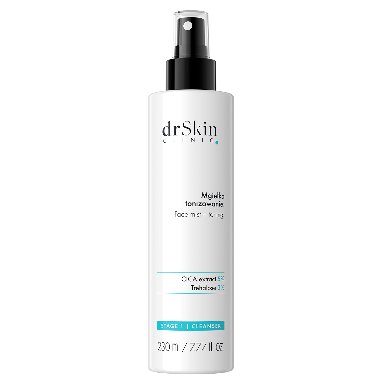 Dr Skin Clinic DrSkin Clinic, mgiełka do twarzy, Tonizowanie, CICA ekstrakt 5%, trehaloza 3%, 230 ml