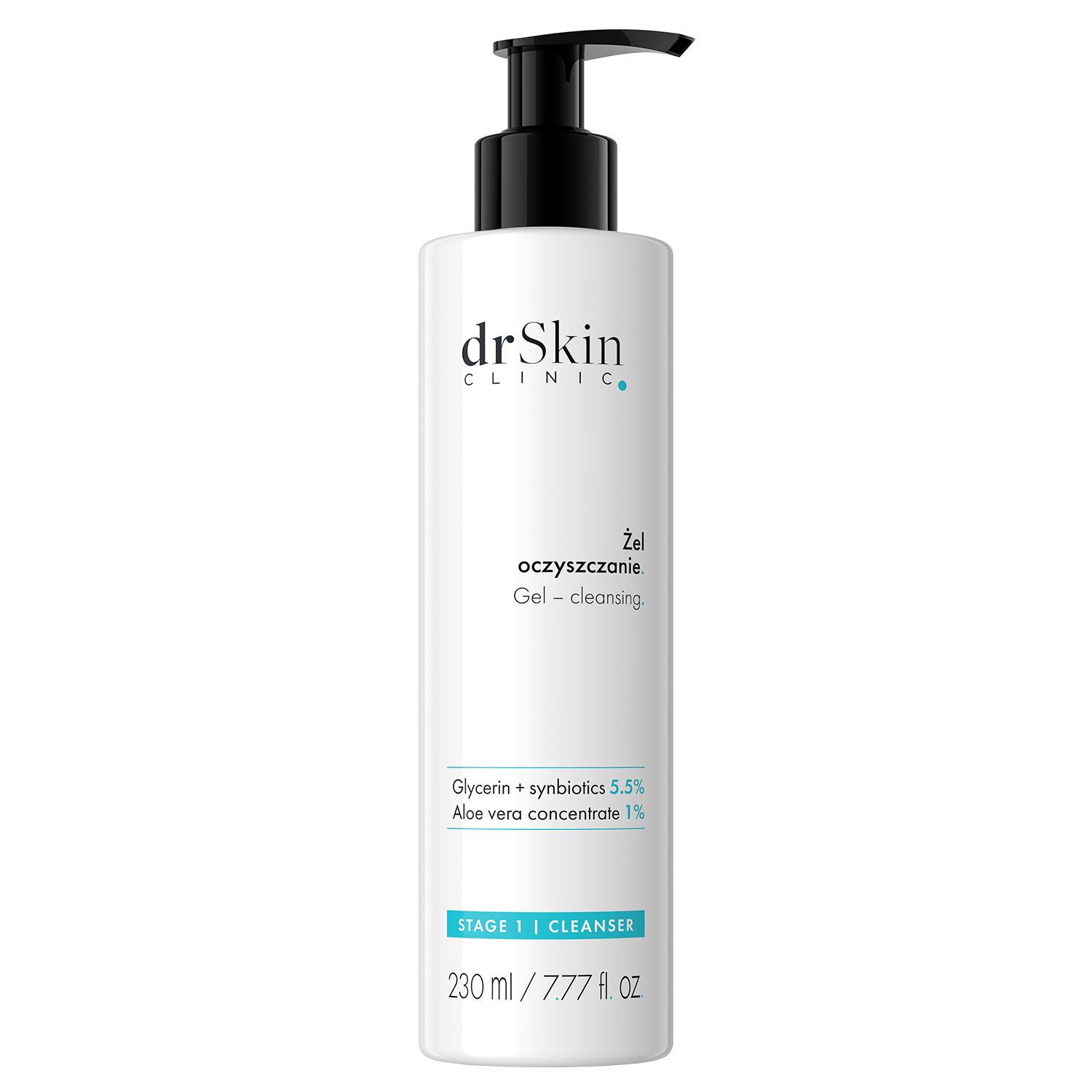 Dr Skin Clinic DrSkin Clinic, żel do mycia twarzy, Oczyszczanie, gliceryna, synbiotyki 5,5%, koncentrat aloesowy 1%, 230 ml