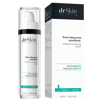 DrSkin Clinic, krem do twarzy, Intensywne nawilżanie, niacynamid 2%, kwas hialuronowy 0,5%, 50 ml USZKODZONE OPAKOWANIE DrSkin Clinic, krem do twarzy, Intensywne nawilżanie, niacynamid 2%, kwas hialuronowy 0,5%, 50 ml USZKODZONE OPAKOWANIE - zdjęcie produktu