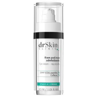 DrSkin Clinic, krem pod oczy, Odmładzanie, peptydy SYN-COLL 3%, kofeina 1%, 30 ml - zdjęcie produktu