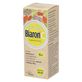 Biaron C Extra, krople dla dorosłych, dzieci i niemowląt po 6 miesiącu życia, 30 ml - zdjęcie produktu
