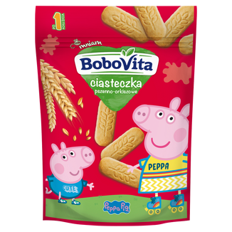 BoboVita Świnka Peppa Ciasteczka pszenno-orkiszowe, po 1 roku, 150 g KRÓTKA DATA - zdjęcie produktu