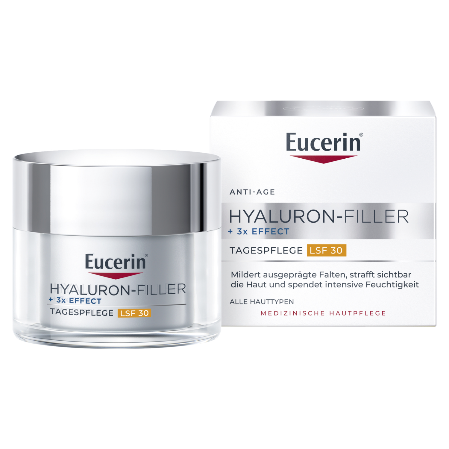 Eucerin Eucerin Hyaluron-Filler, przeciwzmarszczkowy krem do twarzy na dzień z kwasem hialuronowym, każdy rodzaj skóry, SPF 30, 50 ml