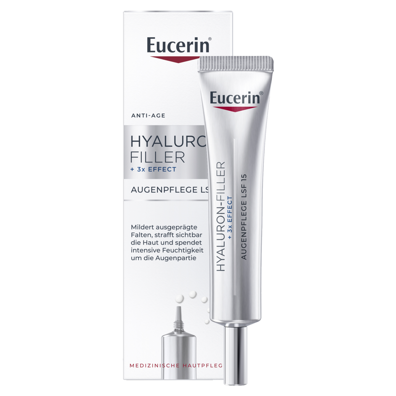 Eucerin Eucerin Hyaluron-Filler, Anti-Falten Augencreme, SPF 15, 15 ml — Inhaltsstoffe und Bewertung