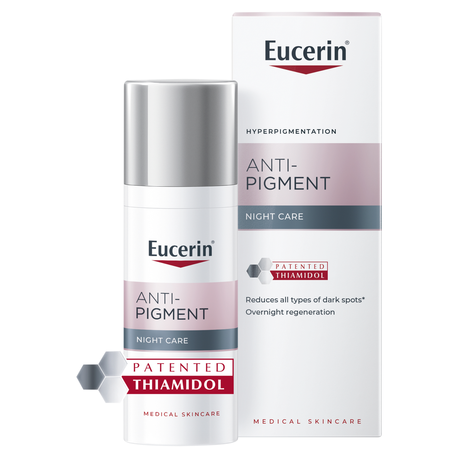 Eucerin Eucerin Anti-Pigment, Creme gegen Pigmentflecken für das Gesicht für die Nacht z Thiamidolem, 50 ml — Inhaltsstoffe und Bewertung