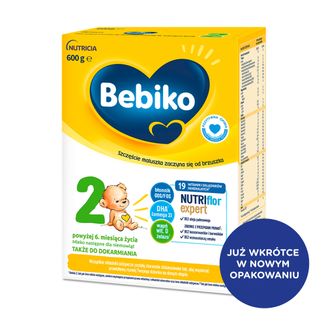 Bebiko 2 Nutriflor Expert, mleko następne, powyżej 6 miesiąca, 600 g - zdjęcie produktu