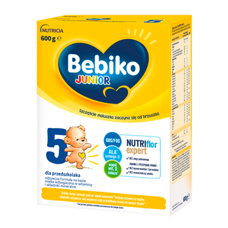 Bebiko Junior 5 Nutriflor Expert, odżywcza formuła na bazie mleka, dla przedszkolaka, 600 g - zdjęcie produktu