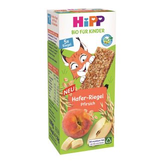 HiPP Batonik owsiany Bio, brzoskwinia, po 1 roku, 5 x 20 g - zdjęcie produktu