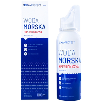 SEMA Protect, woda morska hipertoniczna, spray do nosa, 100 ml USZKODZONE OPAKOWANIE - zdjęcie produktu