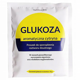 Organic Pharma Glukoza, aromatyczna cytryna, proszek do sporządzania roztworu doustnego, 75 g - zdjęcie produktu