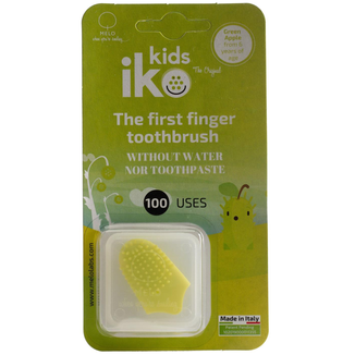 Iko Kids, kieszonkowa szczoteczka do zębów, silikonowa, zielone jabłuszko, dla dzieci od 6 lat, 1 sztuka - zdjęcie produktu