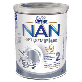 Nestle NAN Optipro Plus 2 HMO, mleko następne dla niemowląt powyżej 6 miesiąca, 800 g USZKODZONE OPAKOWANIE Nestle NAN Optipro Plus 2 HMO, mleko następne dla niemowląt powyżej 6 miesiąca, 800 g USZKODZONE OPAKOWANIE - zdjęcie produktu