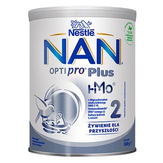 Nestle NAN Optipro Plus 2 HM-O, mleko następne dla niemowląt powyżej 6 miesiąca, 800 g - zdjęcie produktu