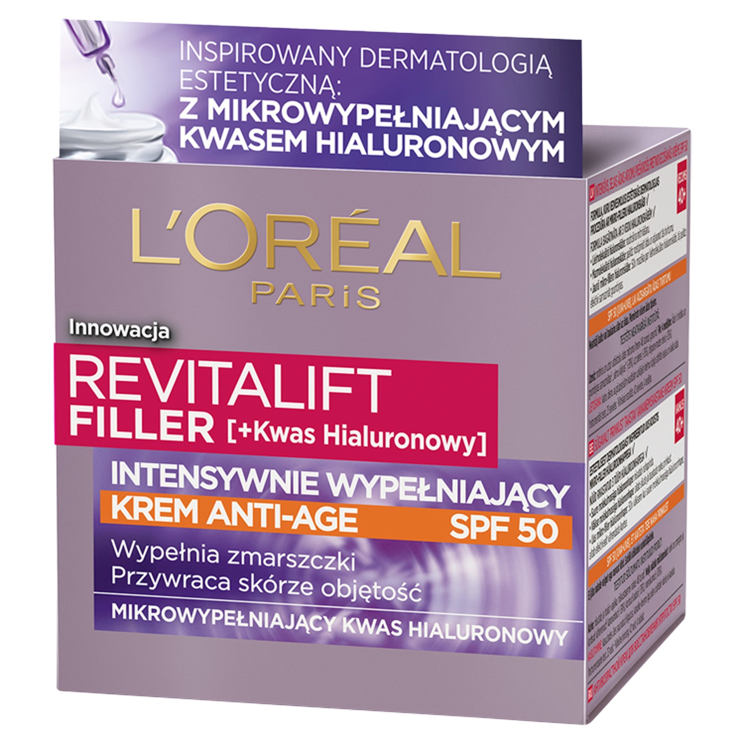 L'Oreal Paris L'Oreal Revitalift Filler, intensiv auffüllend Gesichtscreme anti-age, SPF 50, für den Tag, 50 ml — Inhaltsstoffe und Bewertung