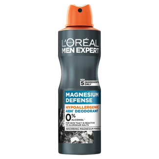L’Oreal Men Expert, Magnesium Defense, antyperspirant w sprayu, 150 ml - zdjęcie produktu