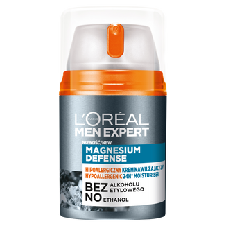 L’Oreal Men Expert, Magnesium Defense, krem nawilżający do twarzy, hipoalergiczny, 50 ml - zdjęcie produktu