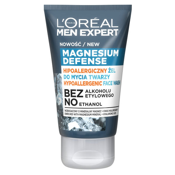 L'Oreal Paris L’Oreal Men Expert, Magnesium Defense, Gesichtsreinigungsgel, hypoallergen, 100 ml — Inhaltsstoffe und Bewertung