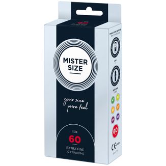 Mister Size, prezerwatywy nawilżane, gładkie, 60 mm, 10 sztuk - zdjęcie produktu