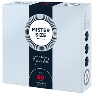Mister Size, prezerwatywy nawilżane, gładkie, 60 mm, 36 sztuk - zdjęcie produktu