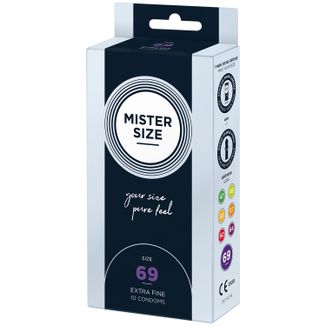 Mister Size, prezerwatywy nawilżane, gładkie, 69 mm, 10 sztuk - zdjęcie produktu