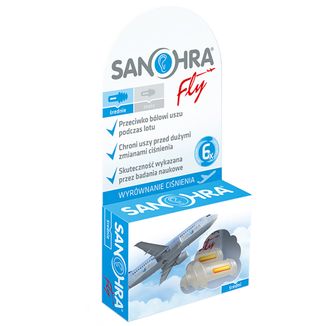 Sanohra Fly, zatyczki do uszu dla dorosłych, 2 sztuki - zdjęcie produktu