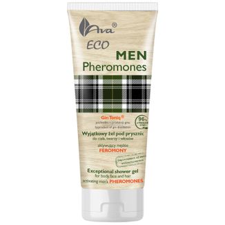 Ava Eco Men Pheromones, wyjątkowy żel pod prysznic do ciała, twarzy i włosów, 200 ml - zdjęcie produktu