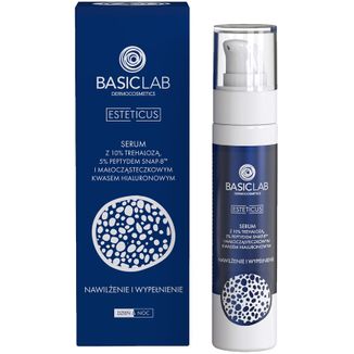 BasicLab Esteticus, serum z trehalozą 10%, peptydem 5% i kwasem hialuronowym, nawilżenie i wypełnienie, 50 ml - zdjęcie produktu