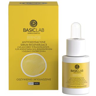 BasicLab Esteticus, antyoksydacyjne serum regenerujące z witaminą C 6%, odżywienie i wygładzenie, 15 ml KRÓTKA DATA - zdjęcie produktu