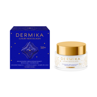 Dermika Luxury Neocollagen 50+, kolagenowy krem wzmacniający do redukcji zmarszczek na dzień i na noc, 50 ml - zdjęcie produktu