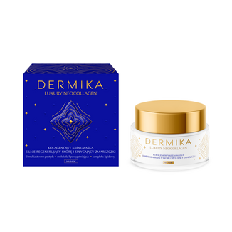 Dermika Luxury Neocollagen, kolagenowy krem-maska do silnej regeneracji skóry i spłycania zmarszczek, na noc, 50 ml - zdjęcie produktu
