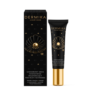 Dermika Luxury Caviar, kawiorowy krem intensywnie regenerujący pod oczy i na powieki, 15 ml - zdjęcie produktu