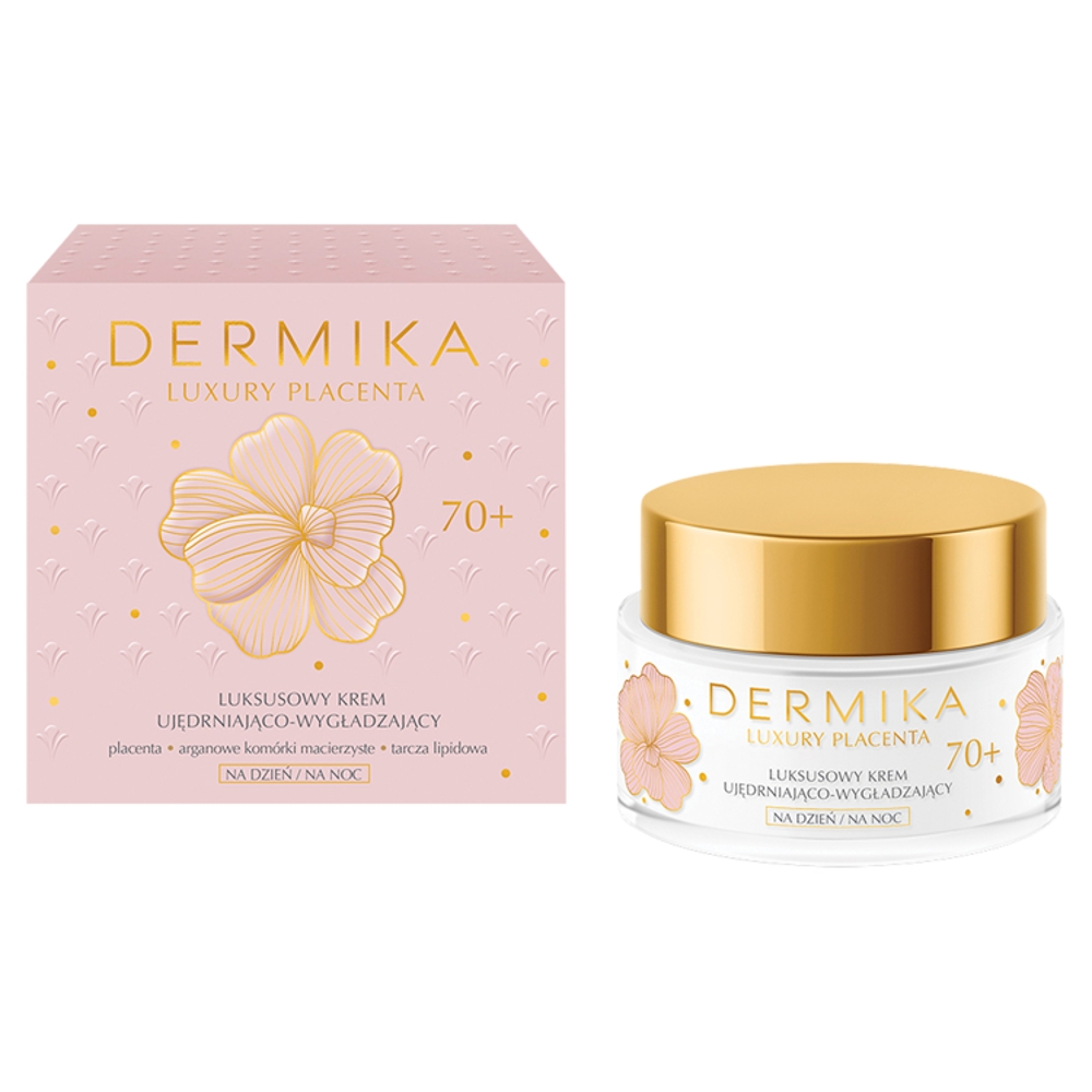 Dermika Dermika Luxury Placenta 70+, luksusowy krem ujędrniająco-wygładzający, 50 ml
