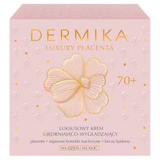 Dermika Luxury Placenta 70+, luksusowy krem ujędrniająco-wygładzający, 50 ml - zdjęcie produktu